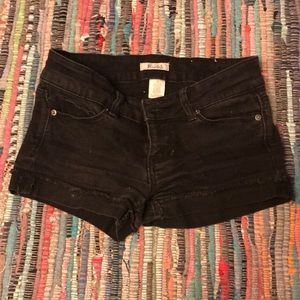 Black jean shorts